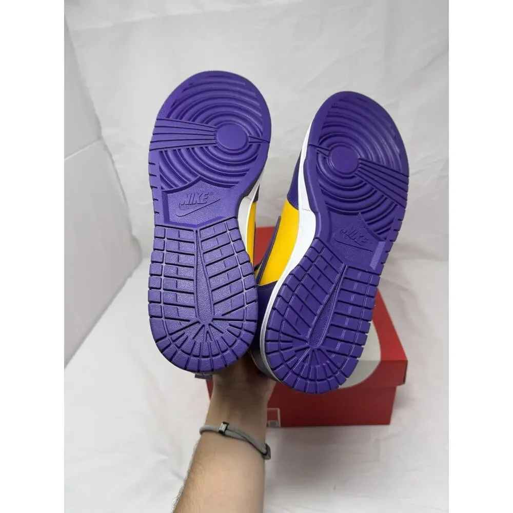 Nike Dunk High Retro Size 10.5 Court Purple Yellow DD1399 500 Lakers